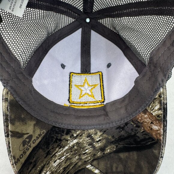 US Army Camo Trucker Hat Mesh Snapback Mossy Oak Adjustable Embroidered Logo OS - Picture 8 of 9